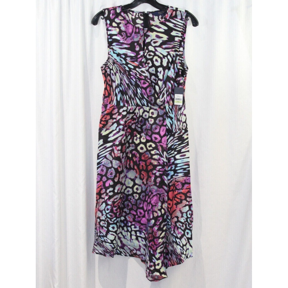 NWT RACHEL Rachel Roy Asymmetrical Multicolored Animal Print Sleeveless Dress 4